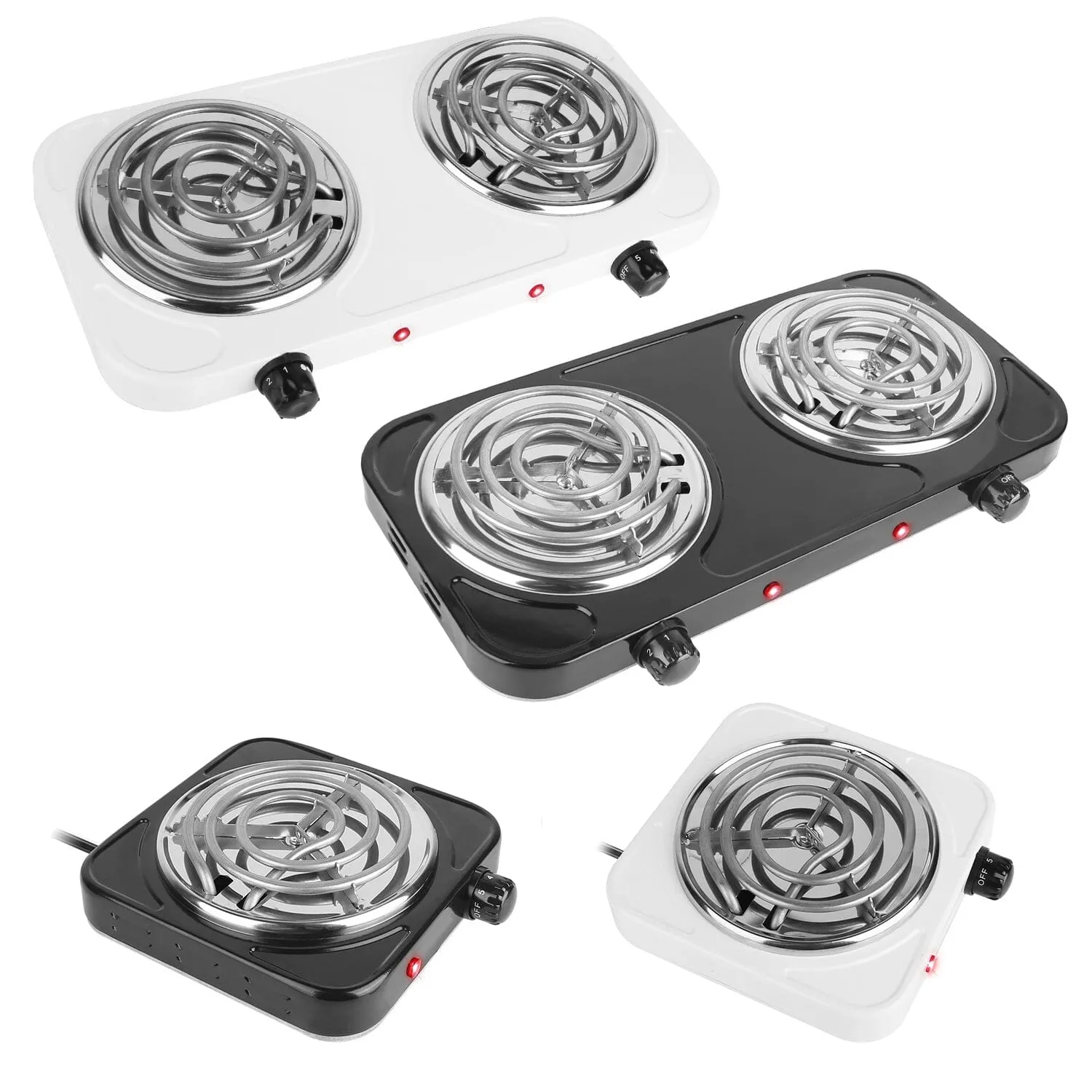 Portable Coil Heating Hot Plate Stove Countertop