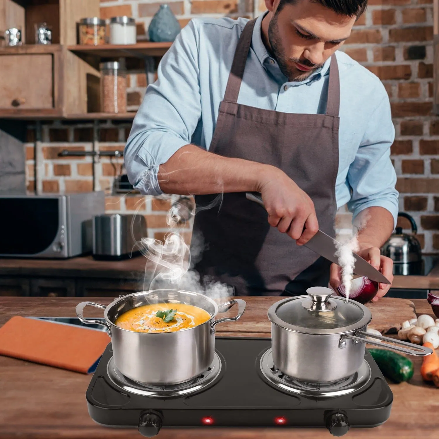 Portable Coil Heating Hot Plate Stove Countertop
