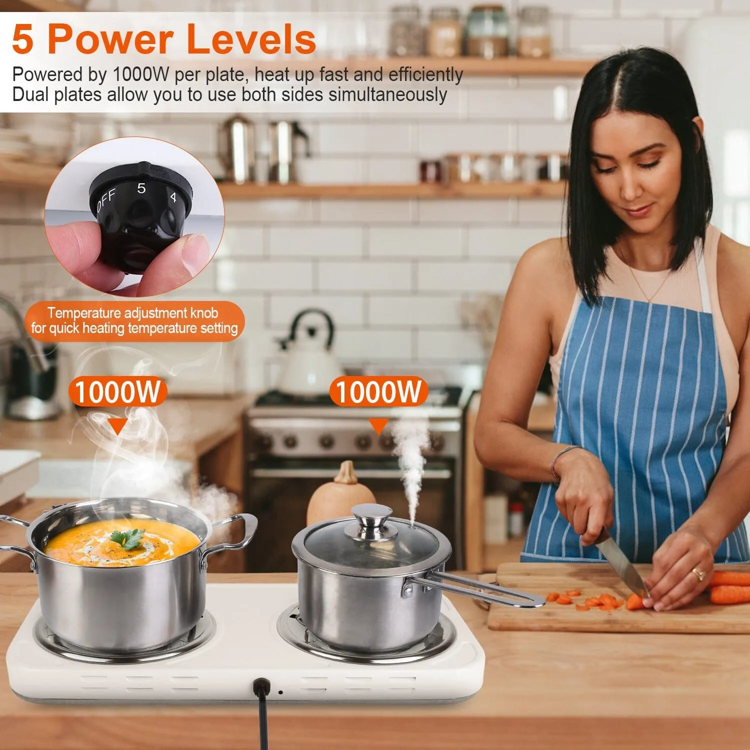 Portable Coil Heating Hot Plate Stove Countertop