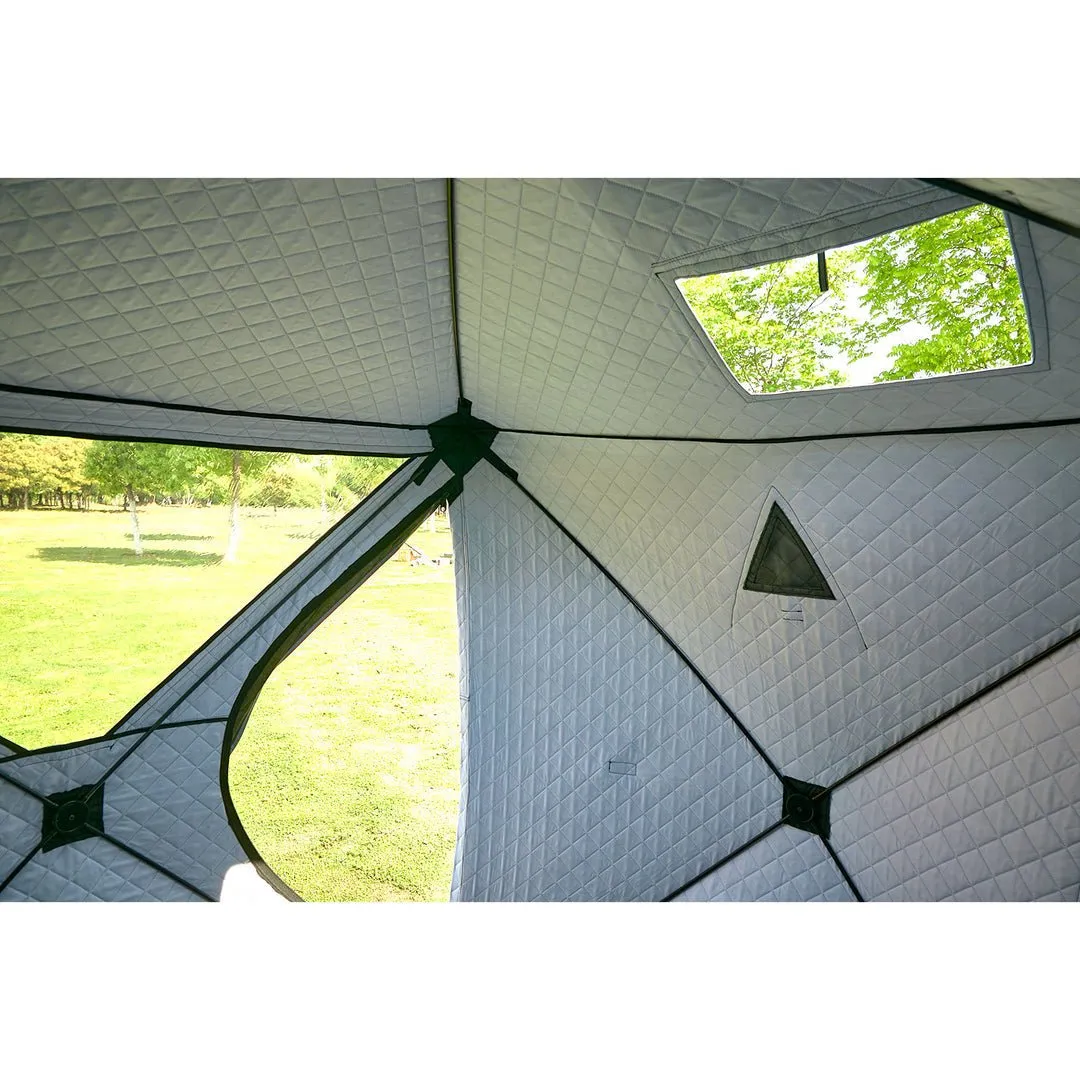 Portable Outdoor Tent Sauna With Wood Burning Stove - Insulated Ice Fishing Tent, Snow Proof Windproof Winter Cold Weather Tent