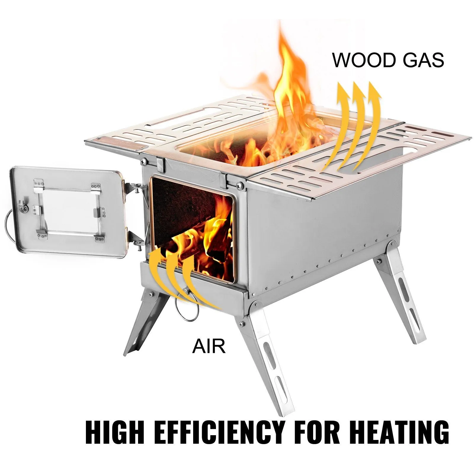 Portable Stainless Steel Wood Burning Stove