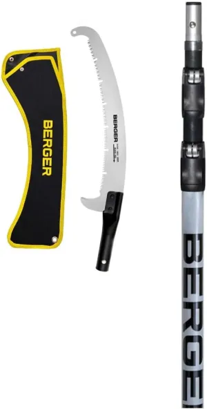 Professional Grade ArboRapid Telescopic Pole Saw Set, 3 Extendable Parts, Fiberglass and Carbon Fiber, Extendable Length from 5.8' to 16.5' with 15" Curved Saw Blade, 76039