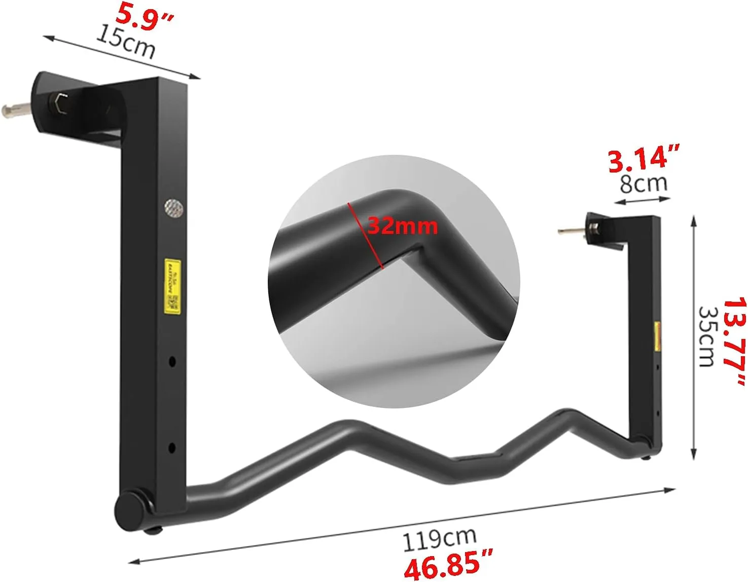 Pull up Bar HUA Indoor And Outdoor Horizontal Bars Male And Female Muscle Strength Training, Wall-mounted Pull-up Bar, For Home Gyms, Easy Beam Installation