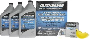Quicksilver 25W-40 Oil Change Kit for 4-Stroke 40hp, 50hp and 60hp Mercury outboards