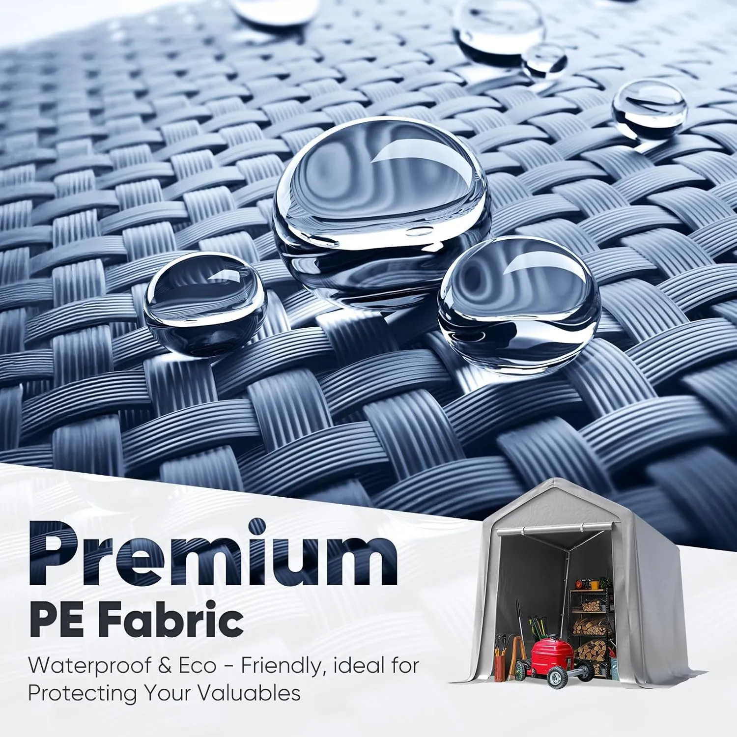 Quictent 6x8FT Carport Shelter with Roll-Up Mesh Windows & Reinforced Frame, Portable Garage Canopy for Motorcycle Storage, Outdoor Equipment, Patio Furniture Cover - Silver Gray