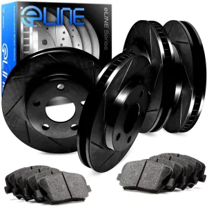 R1 Concepts Front and Rear Brakes and Rotors| Front and Rear Ceramic Brake Pads and Rotors Kit| Fits 2010-2011 Audi S4; 2008-2011 Audi S5