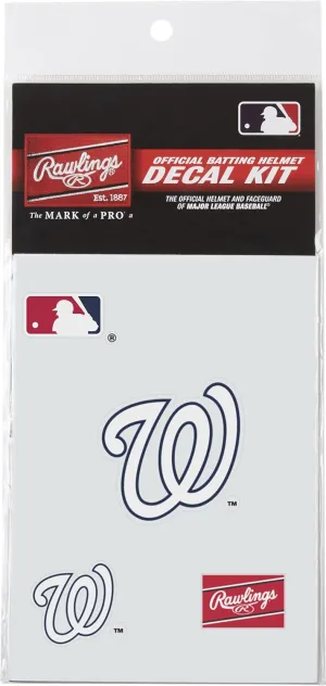 Rawlings MLB Authentic Baseball Helmet Decal Kit, (All Team Options)