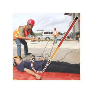 Rescue Hook, 3.3ft 6 Foot 9.8ft 13ft Electrical Safety Insulation Retractable Pull Rod/Pole for Firefighting Electrician, High-Voltage Anti Electric Shock Tool(300cm/9.8 ft - 3 Sections)