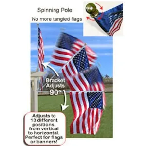 Residential Heavy Duty Spinning (Adjustable Bracket) 6' Pole Set