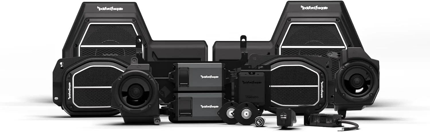 Rockford Fosgate 18WRNGLER-STG5 All-in-One 1,800-Watt Audio System Kit for Select 2018-2023 Jeep Wrangler JL