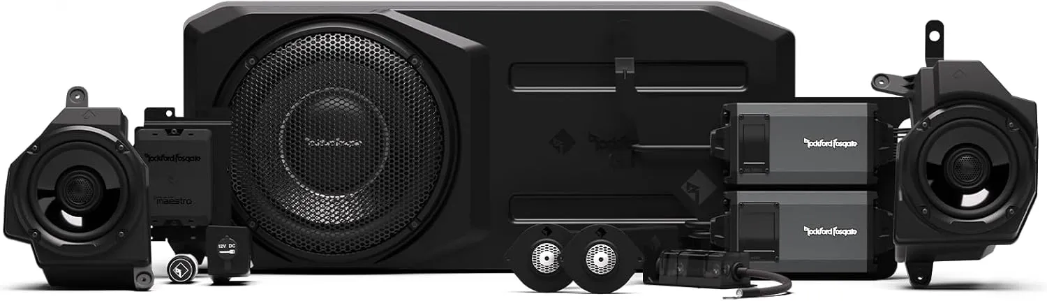 Rockford Fosgate 24WRNGLER-STG3 Audio System All-in-One 1,800-Watt Audio System Kit for Select 2024  Jeep Wrangler JL