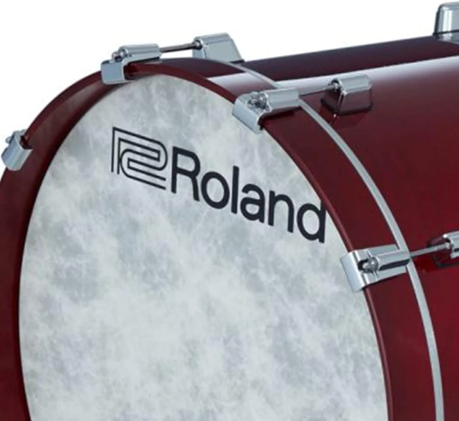 Roland VAD706-GC V-Drums Acoustic Design Electronic Drum Set Bundle with Drum Throne, Drumstick Bag, 3 Pairs of Drumsticks, and Austin Bazaar Polishing Cloth - Gloss Cherry