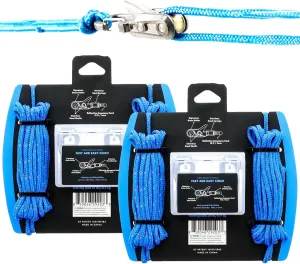 Rope Roller Paracord with Roller cam Technology - Easy Secure Tie Down for Outdoor, Camping, and Boating Guy Lines - 6-Pack Includes Accessory Cord and Carry Case (2 Set)