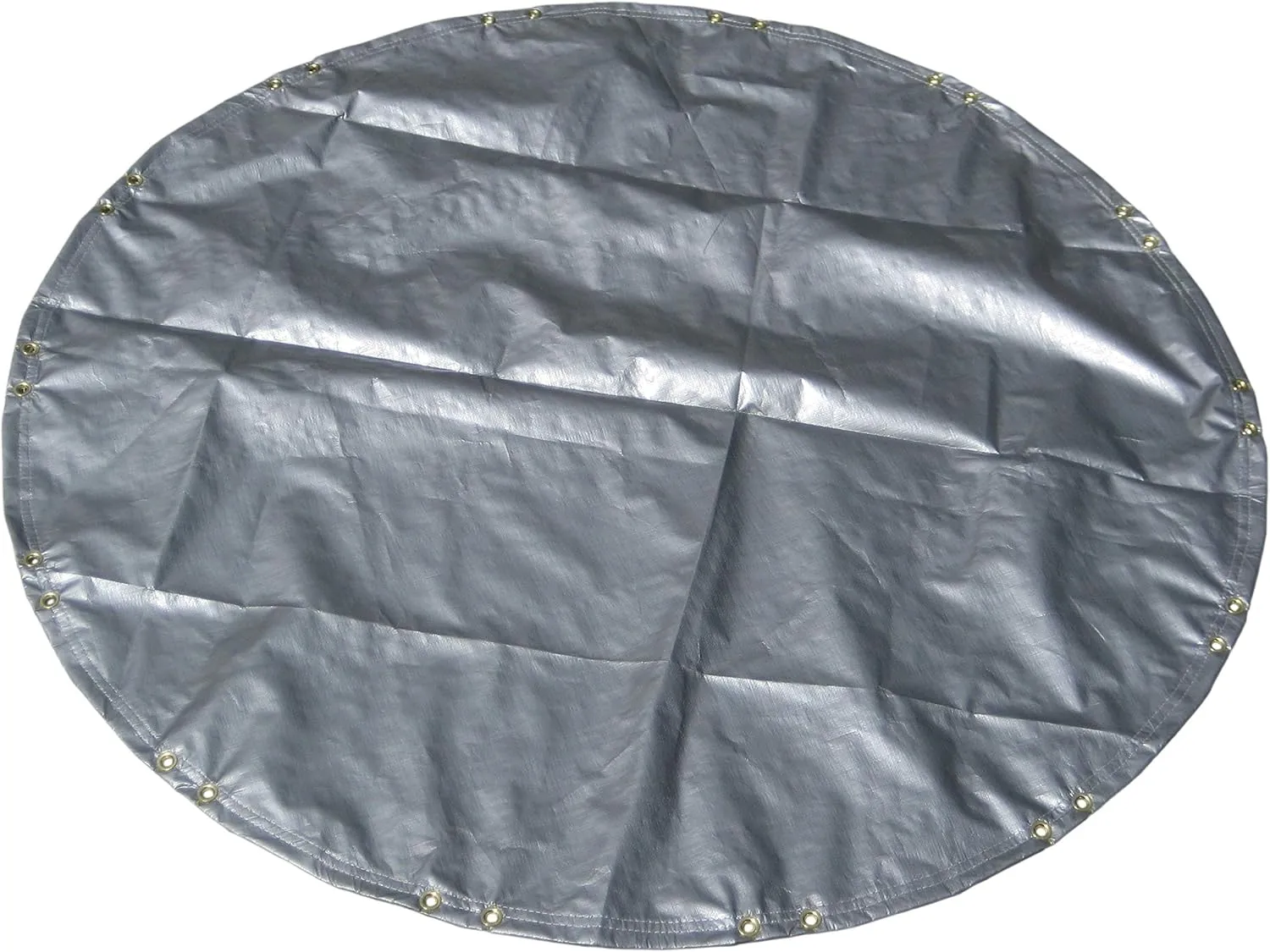 Round 6' Diameter Heavy Duty Silver/Black Poly Tarp - 12 Mil, 6 Oz.