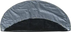 Round 6' Diameter Heavy Duty Silver/Black Poly Tarp - 12 Mil, 6 Oz.