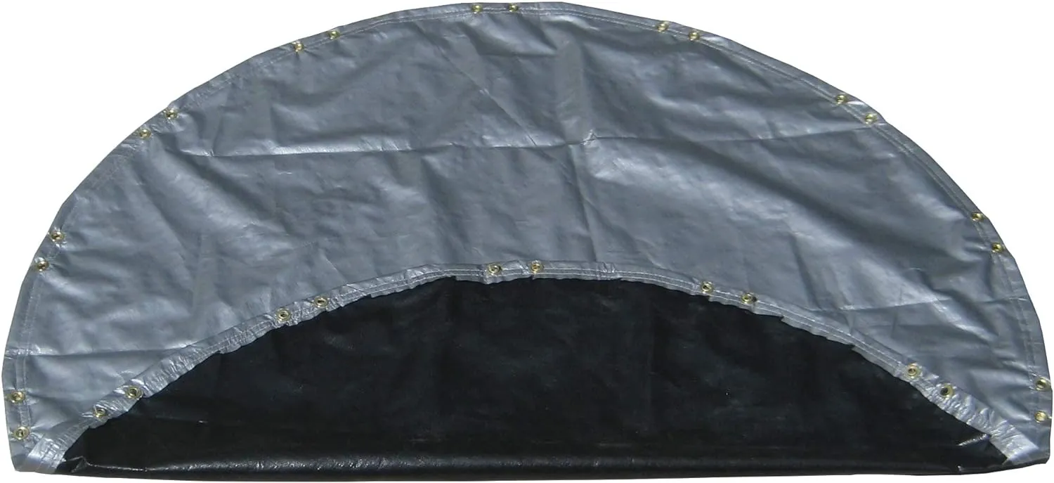 Round 6' Diameter Heavy Duty Silver/Black Poly Tarp - 12 Mil, 6 Oz.