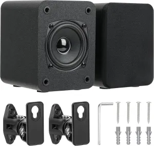Saiyin Wall Mount Passive Speakers, Indoor Rear Surround Sound Speakers, Stereo Speakers for Midrange & High-Frequency, Passive Bookshelf Speakers for Home Theater, Receiver or Amplifer Required