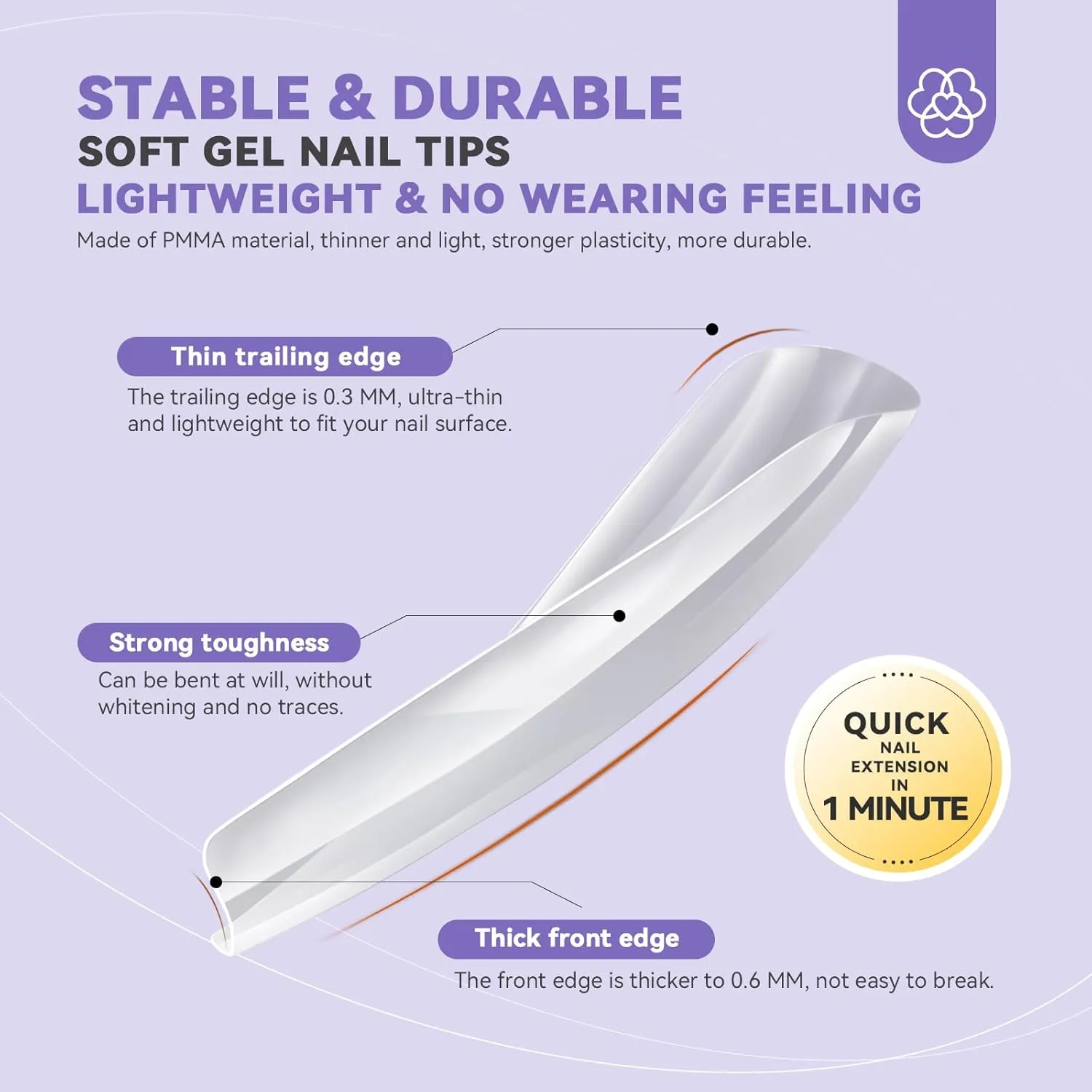 SAVILAND Gel Nail Kit with U V Light: Gel SSProTip X Nail Kit with Nails Glue Easy Fast Nails Extension 500Pcs Short Coffin and Nail Drill Kit 4-in-1 Glue Gels 15ML Mini U V Lamp For Gels Art Tools