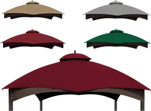 SCOCANOPY Burgundy Ripstop Replacement Cover for Lowe's Allen Roth 10X12 Gazebo Model #TPGAZ17-002C,TPGAZ17-002