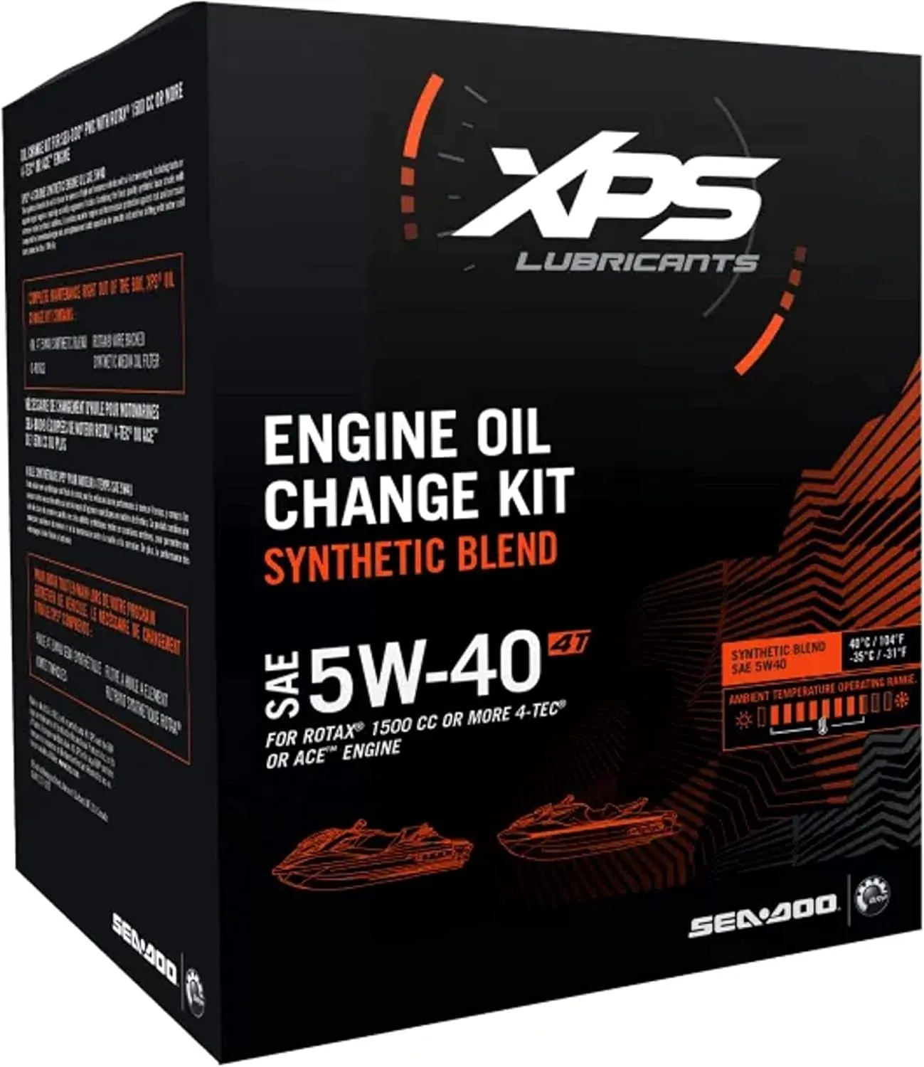 Sea-Doo New OEM, 4T 5W-40 Synthetic Oil Change Kit, Rotax 1500 cc , 9779251
