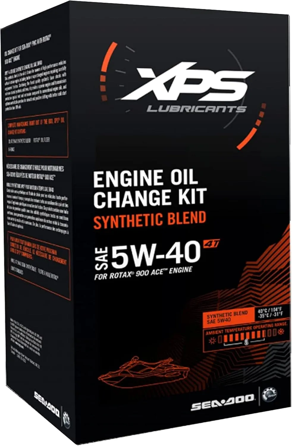 Sea-Doo New OEM, 4T 5W-40 Synthetic Oil Change Kit, Rotax 900 ACE, 9779250