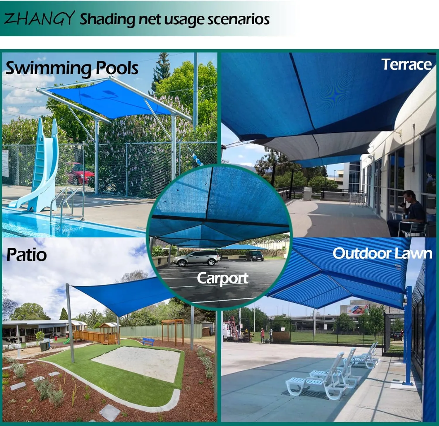 Shade Net Shade Cloth Shade Mesh 10x33ft, Blue Sunblock for Greenhouse Sunshade Cloth with Grommets UV Block Shade Tarp Tear-Resistant, for Outdoor Garden Plants Backyard Car Cover