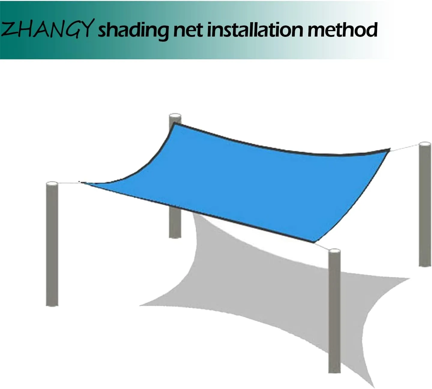 Shade Net Shade Cloth Shade Mesh 10x33ft, Blue Sunblock for Greenhouse Sunshade Cloth with Grommets UV Block Shade Tarp Tear-Resistant, for Outdoor Garden Plants Backyard Car Cover