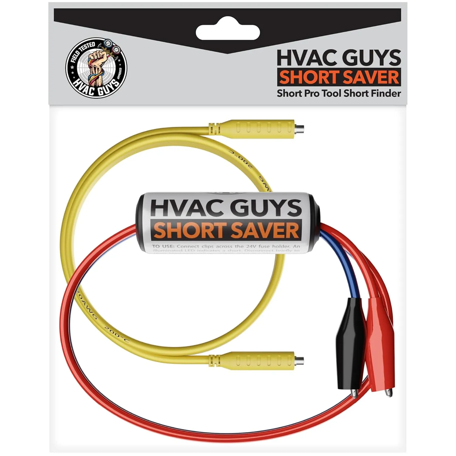 Short Finder | Short Circuit Finder for 24 VAC Circuits | Includes 12in Lead with Clips & 3ft Magnetic Jumper Testing Cable