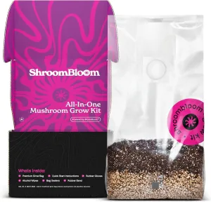 ShroomBloom  All-in-One Mushroom Grow Kit | 4lb High Yield Grow Bag with Injection Port | Perfect for Magic Growing Mushrooms | Easy-to-Use Everything Included Mycology Supplies | Spores Not Included