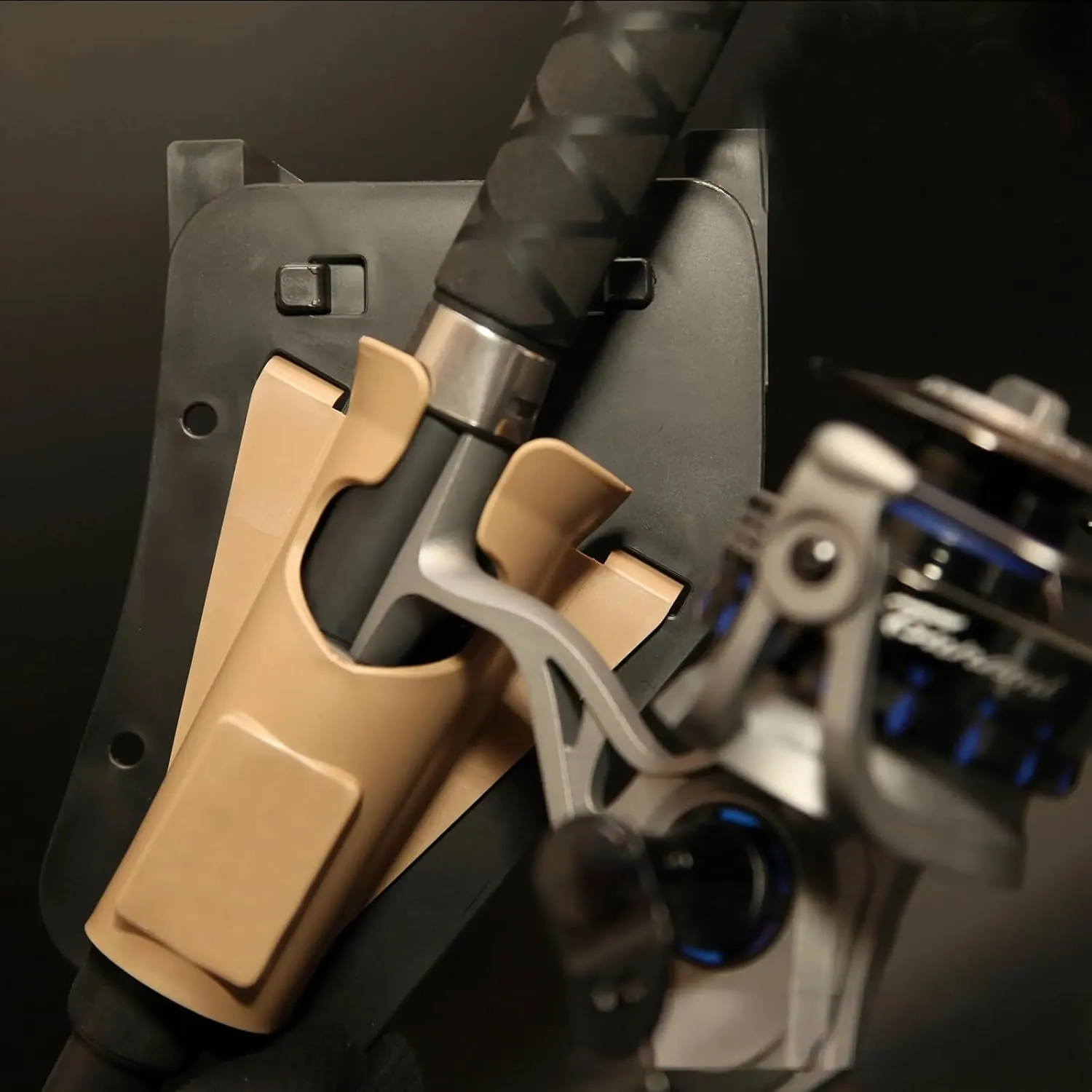 Slide-in Fishing Rod Hip Holster, Hands-Free Rod Holder for Fly & Bank Fishing, Quick Draw Waist Belt Insert Pole Gear
