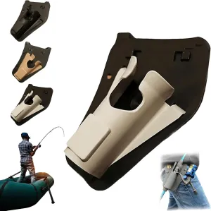 Slide-in Fishing Rod Hip Holster, Hands Free Rod Holder for Wading, Fishing Rod Holster for Belt, Adjustable Hands Free Rod Holder, Quick Draw Waist Belt Gear Durable, Weatherproof Nylon