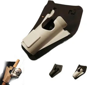 Slide-in Fishing Rod Hip Holster – Hands-Free Rod Holder for Wading, Surf, Portable Pole Inserter, Fly & Bank Fishing – Quick Draw Waist Belt Gear Durable(Brown)