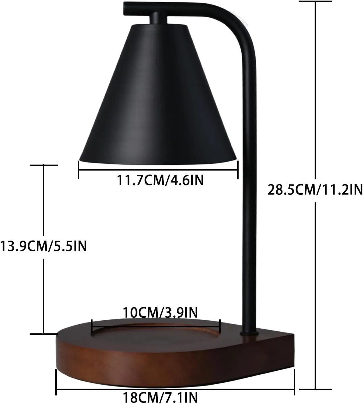 SOKCVSEA Candle Warmer Lamp - Candle Warmer with Timer, Birthday Gifts for Women Mom Gifts, House Warming Gifts New Home Decor, Wax Melt with 2 Bulb Black 02