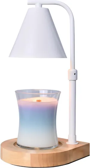 SOKCVSEA Candle Warmer Lamp - Candle Warmer with Timer Height Adjustable, Birthday Gifts for Women Mom Gifts, House Warming Gifts New Home Decor, Wax Melt with 2 Bulb White 03
