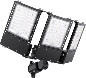 SOLLA 2025 New Upgraded 300W Dusk to Dawn LED Parking Lot Light 45000lm 5000K, ETL, IP67 Waterproof Adjustable 3-Head Street Lights Outdoor, Pole & Wall-Mounted Security Flood Lights for Yard