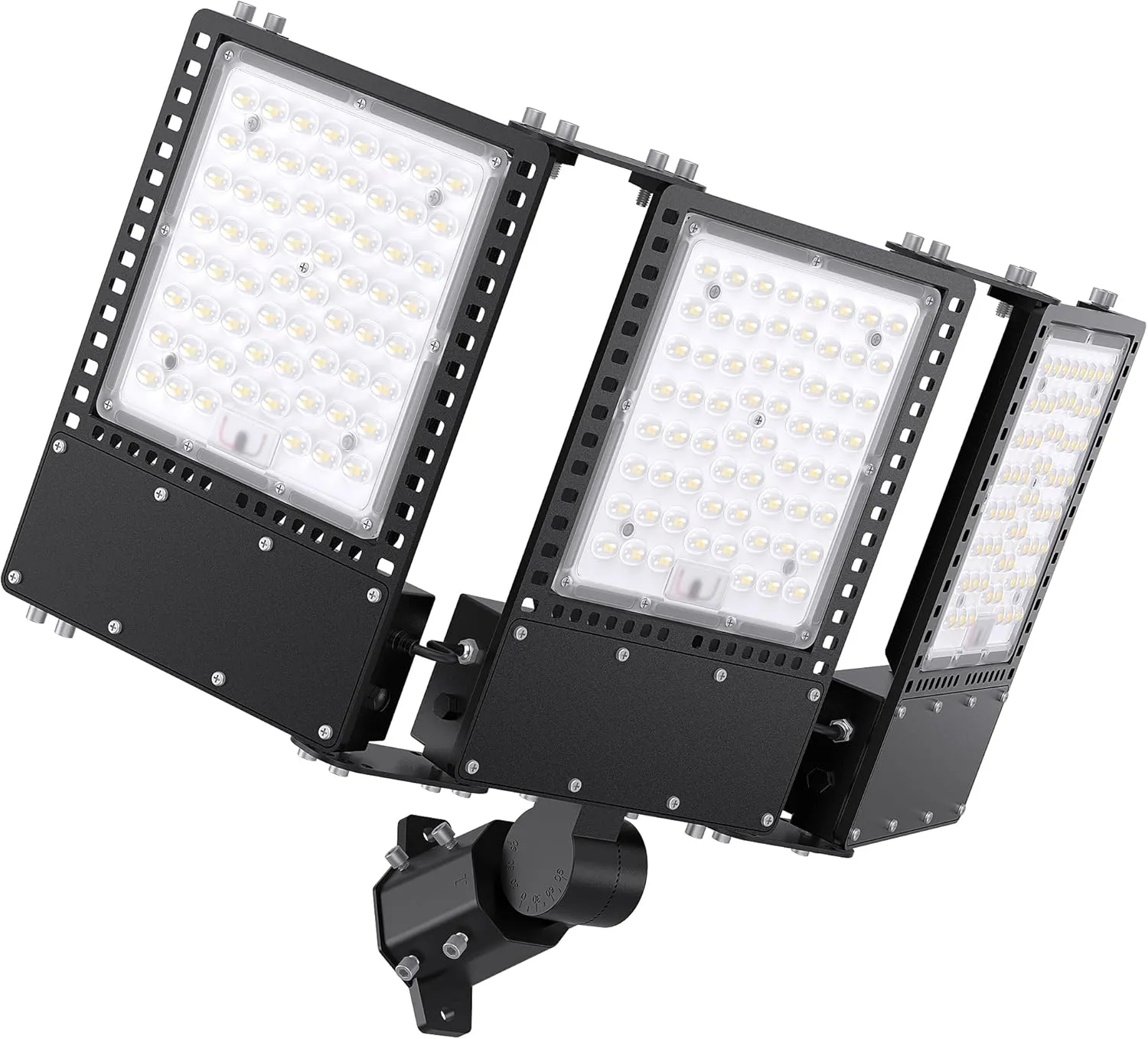 SOLLA 2025 New Upgraded 300W Dusk to Dawn LED Parking Lot Light 45000lm 5000K, ETL, IP67 Waterproof Adjustable 3-Head Street Lights Outdoor, Pole & Wall-Mounted Security Flood Lights for Yard
