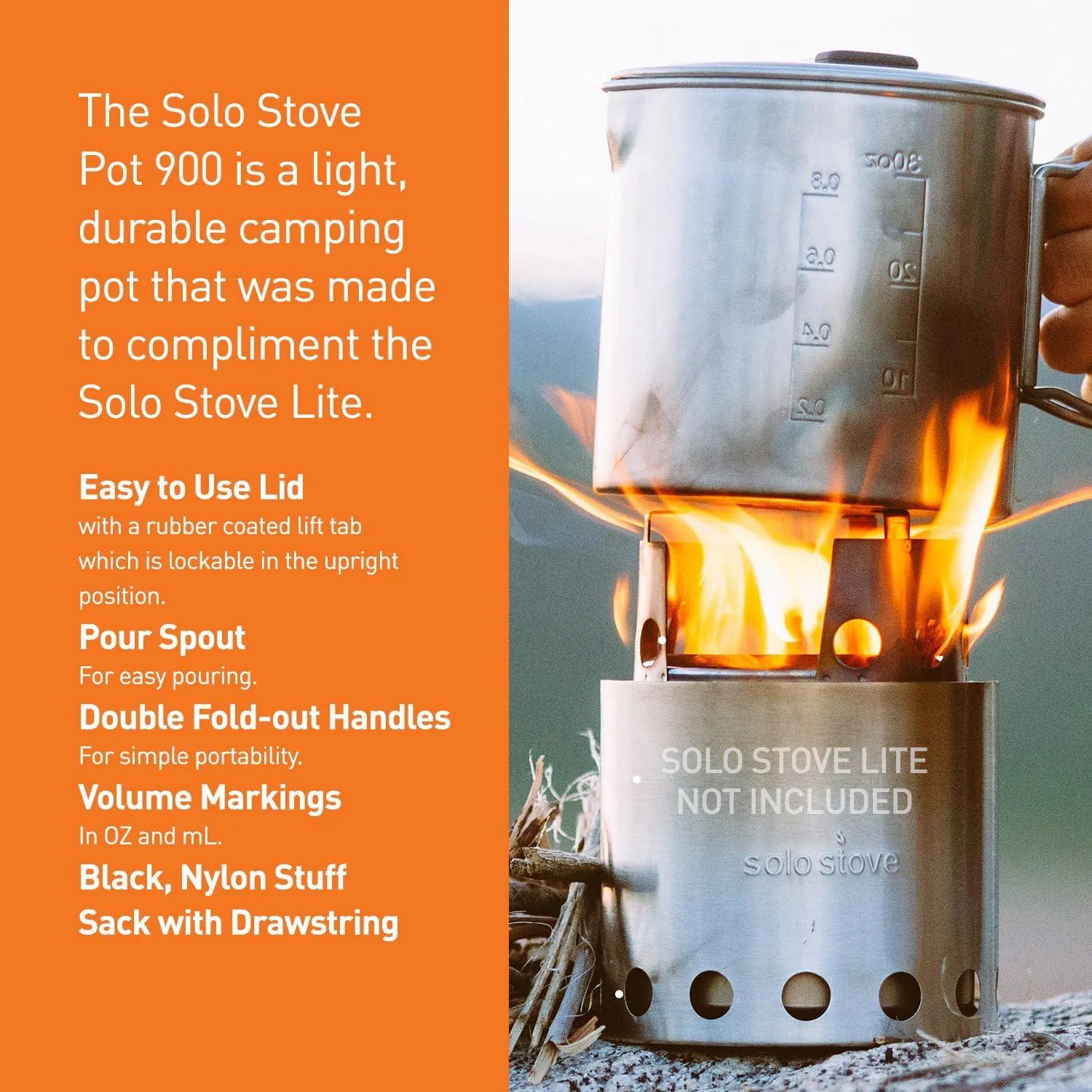 Solo Stove Pot 900/1800/4000 Stainless Steel Companion Pots