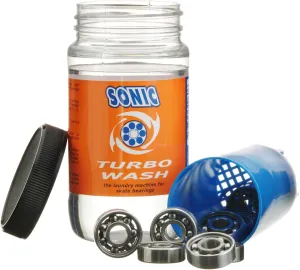 SONIC Turbo Wash, Complete Skate Bearing Cleaning Kit Includes 8 oz Citrus Cleaner, Inline Skates, Roller Skates, Skateboards, Patented, Made in USA