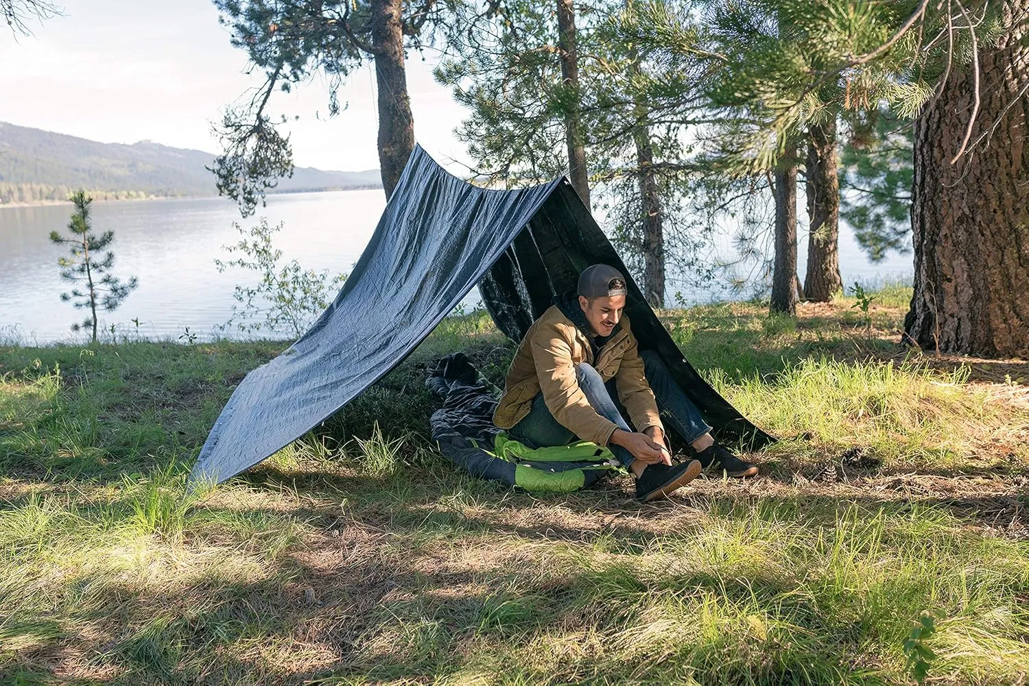 Stansport Medium-Duty Rip-Stop Tarp 18' x 24' - Dark Green (T-1824)