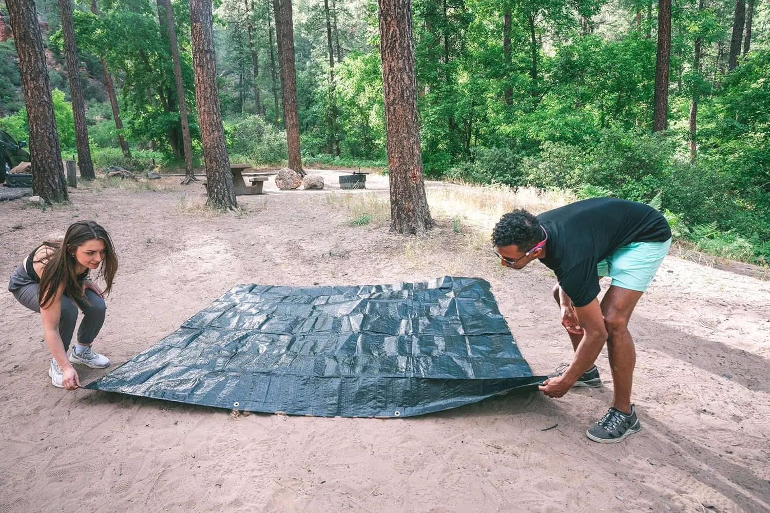 Stansport Medium-Duty Rip-Stop Tarp 18' x 24' - Dark Green (T-1824)