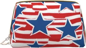 Star Stripe Flag Toiletry Pouch, Travel-Friendly Makeup Organizer For Makeup Brushes, Lipsticks