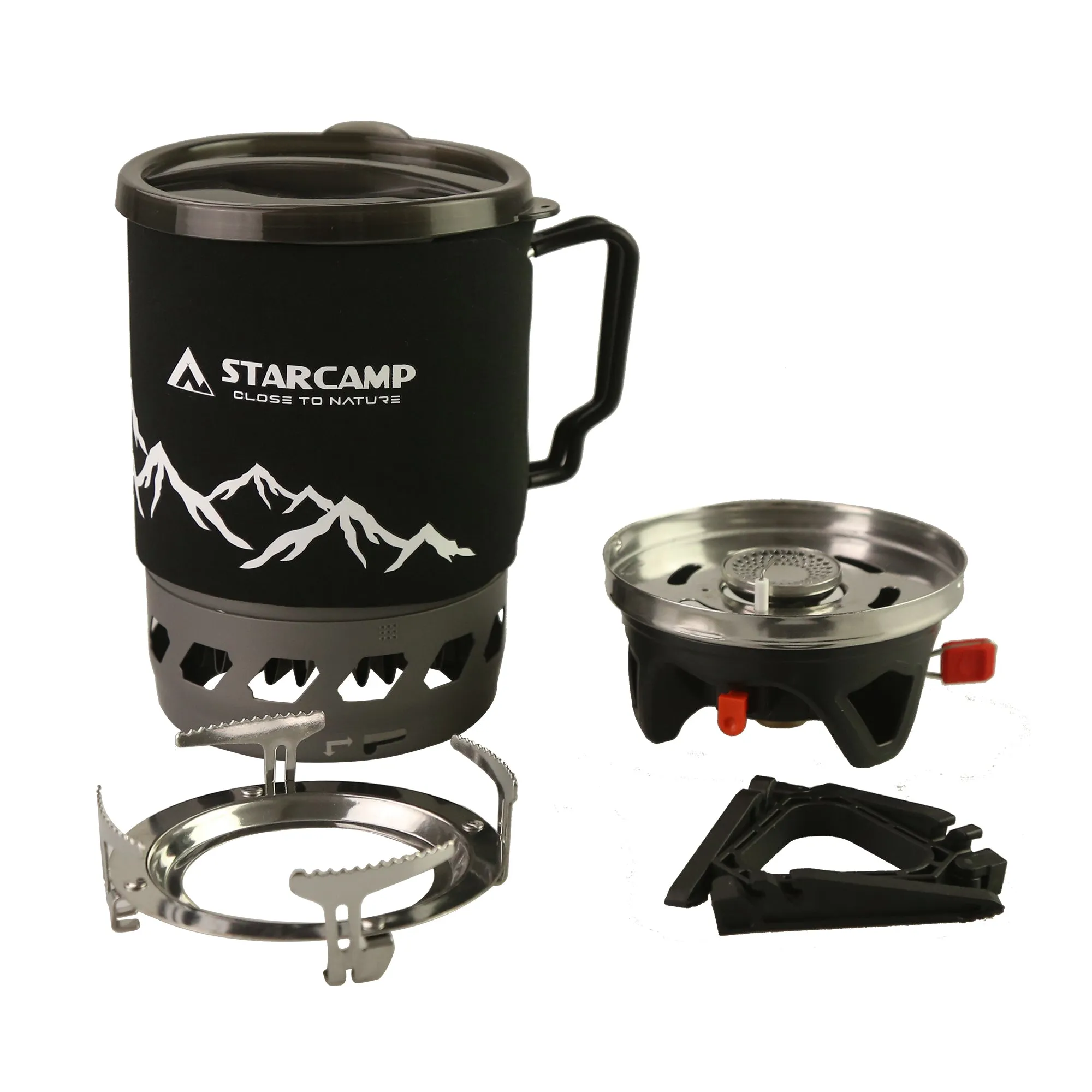 STARCAMP 1100ml Outdoor Camping Cooking System Hiking Fastboil Jet Cooker Gas Backpack Stove