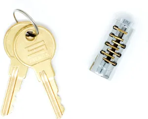 Steelcase FR346 Lock Core Kit with 2 Keys - Chrome