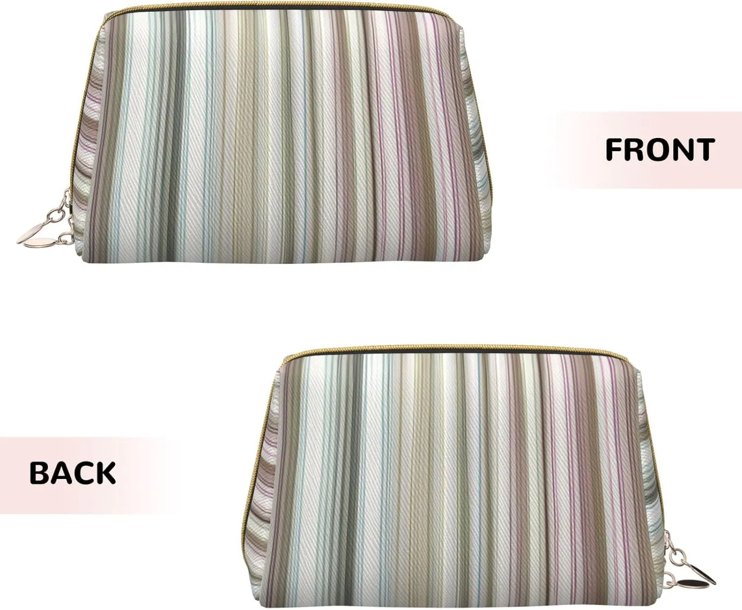 Striped. Toiletry Pouch, Travel-Friendly Makeup Organizer For Makeup Brushes, Lipsticks