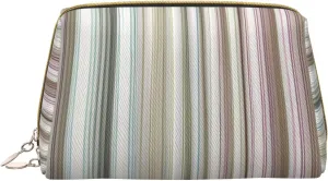 Striped. Toiletry Pouch, Travel-Friendly Makeup Organizer For Makeup Brushes, Lipsticks