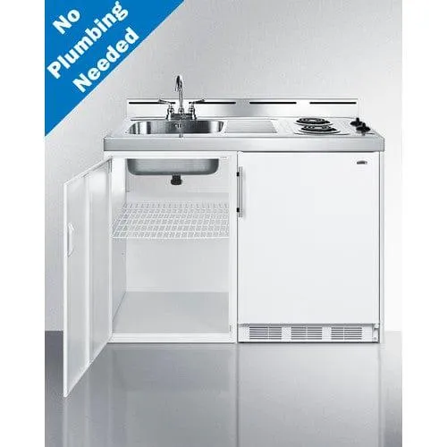 Summit 48" Wide All-In-One Kitchenette, No Plumbing Needed C48ELPUMP
