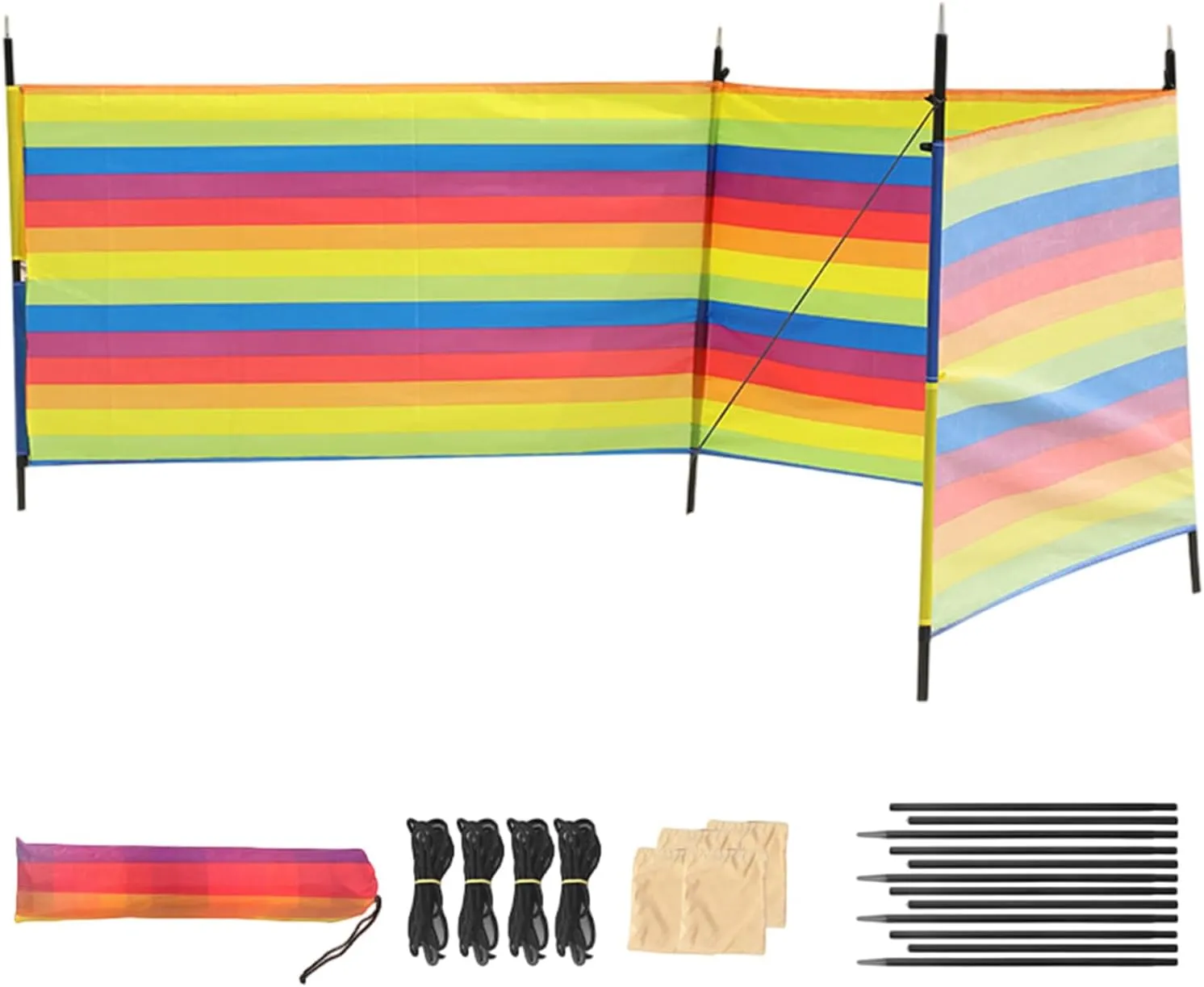 Sunbathing Privacy Screen - Windbreak & Barrier for Camping - Portable Waterproof Shade for Outdoor, Travel Gear for Holidays, and Garden Activities