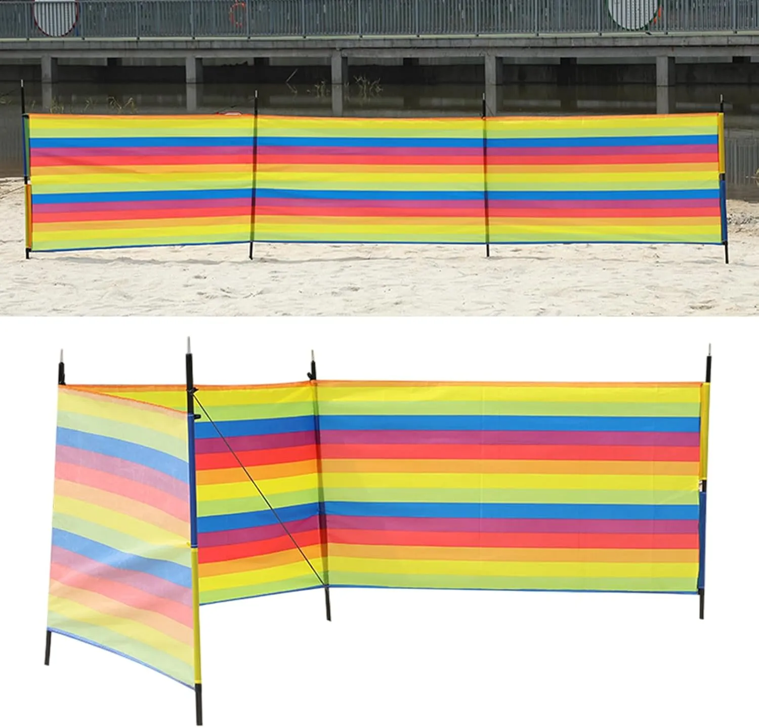 Sunbathing Privacy Screen - Windbreak & Barrier for Camping - Portable Waterproof Shade for Outdoor, Travel Gear for Holidays, and Garden Activities