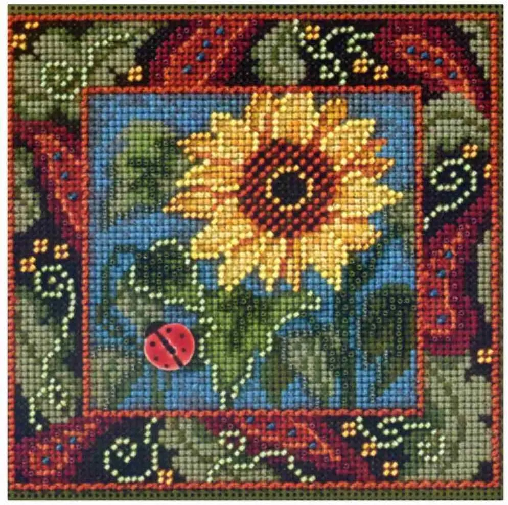 Sunflower - Beaded Cross Stitch Kit MH143201 - Buttons & Beads 2013 Autumn