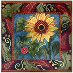 Sunflower - Beaded Cross Stitch Kit MH143201 - Buttons & Beads 2013 Autumn